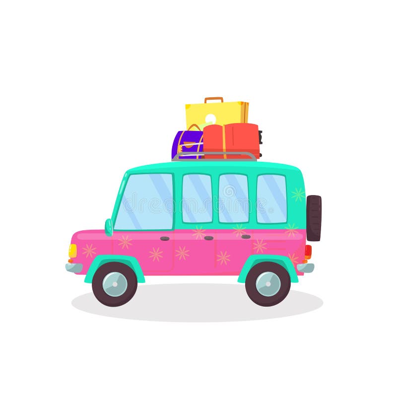 Suitcases and Bags in Car Trunk Ready for Holidays royalty free illustration Suitcases and Bags in Car Trunk Ready for Holidays royalty free illustration