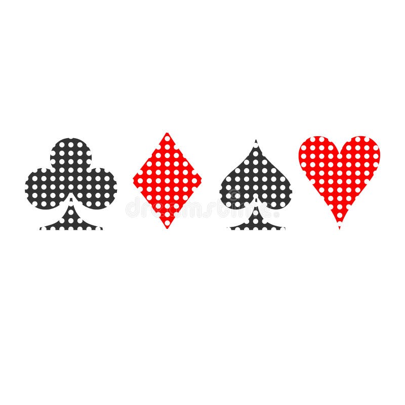 Suits in points. Card suit icon vector, playing cards symbols vector stock illustration