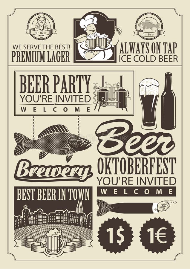 Sujet de bière illustration de vecteur Sujet de bière illustration de vecteur