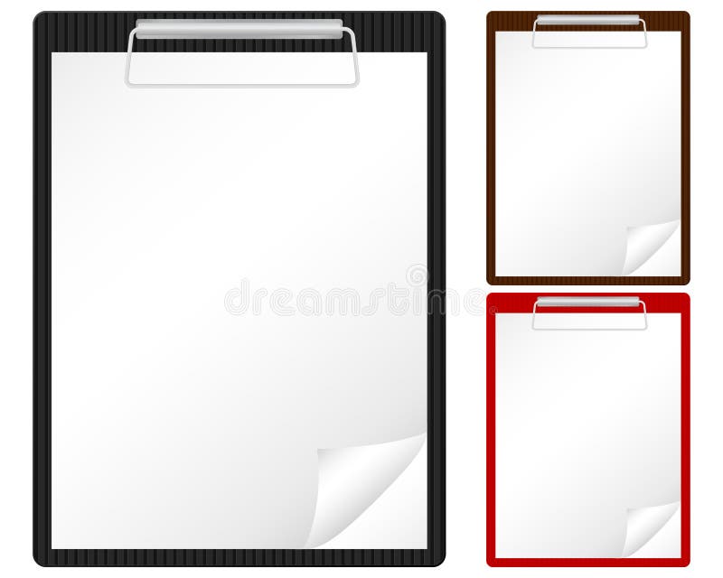 Clipboard with blank sheet on a white background. Vector illustration. Clipboard with blank sheet on a white background. Vector illustration.