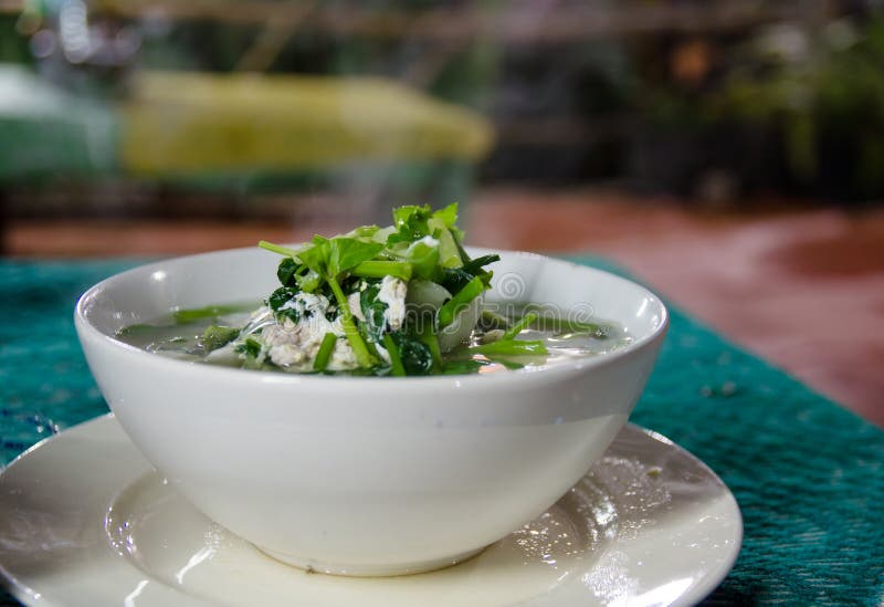 Suki En Bouillon Dans La Cuvette Blanche Image stock Image du