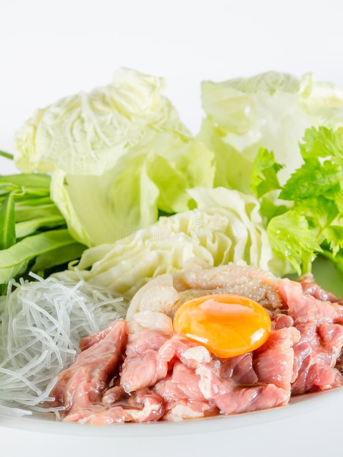Sukiyaki Beef Set Menu, Hot Pot, Shabu Stock Photo Image of health