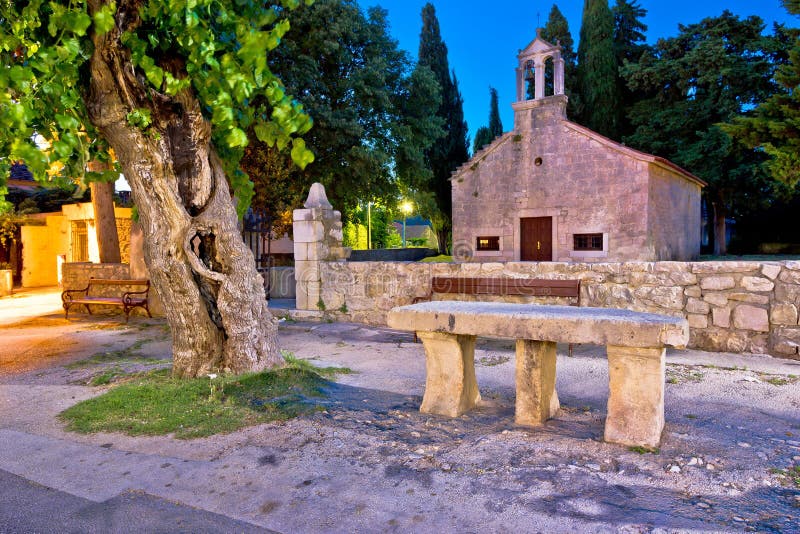 Sukosan dalmatian village historic stone church