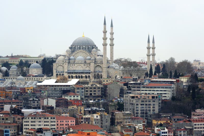 Suleymaniye mosque in the historic Sultanahmet district. Istanbul, Turkey.