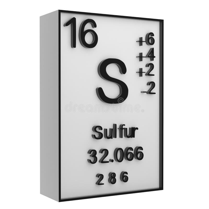 Sulfur,Phosphorus on the Periodic Table of the Elements on White