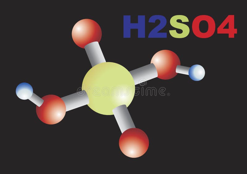 Sulfuric acid stock illustration