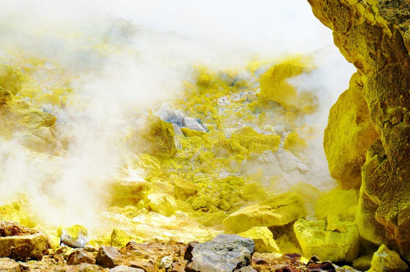 Sulfurous Fumaroles, Vulcano, Lipari, Sicily, Italy Stock Image Image of island, fumarole