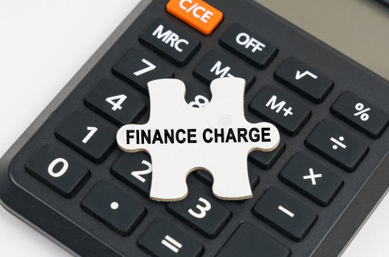 Sulla calcolatrice è un rompicapo con l'iscrizione 'Finance charge'
