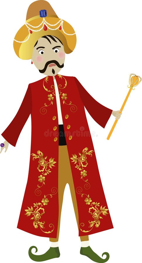 Download Sultan stock vector. Illustration of east, magnate, costume - 20600449