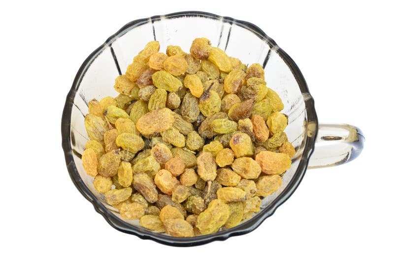 Sultanas in a cup stock image. Image of dried, glass 36746157