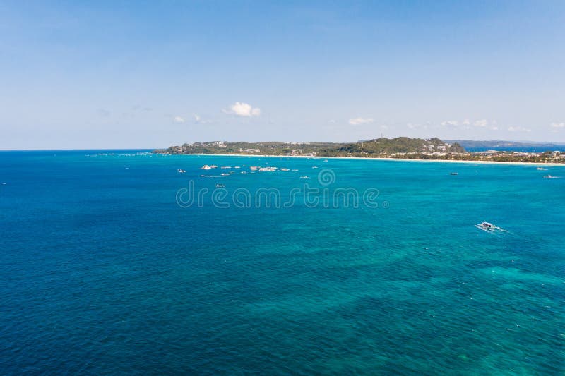 Sulu Sea, View of the Island of Boracay, Philippines. Stock Photo ...