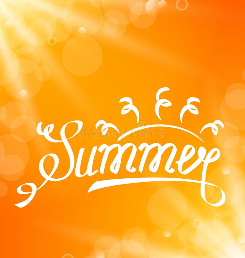 Summer Abstract Banner with Text Lettering