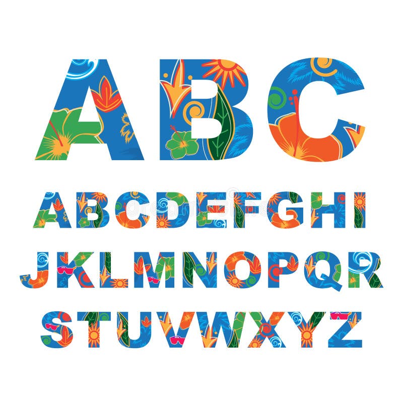 Summer Camp Art 1- Colorful Abstract Alphabet 