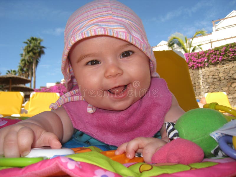 Summer baby stock photo. Image of hotel, beach, summertime 12841522