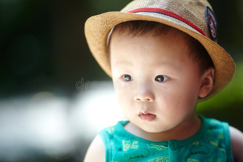 Summer baby boy stock photo. Image of face, small, sweet 56879408