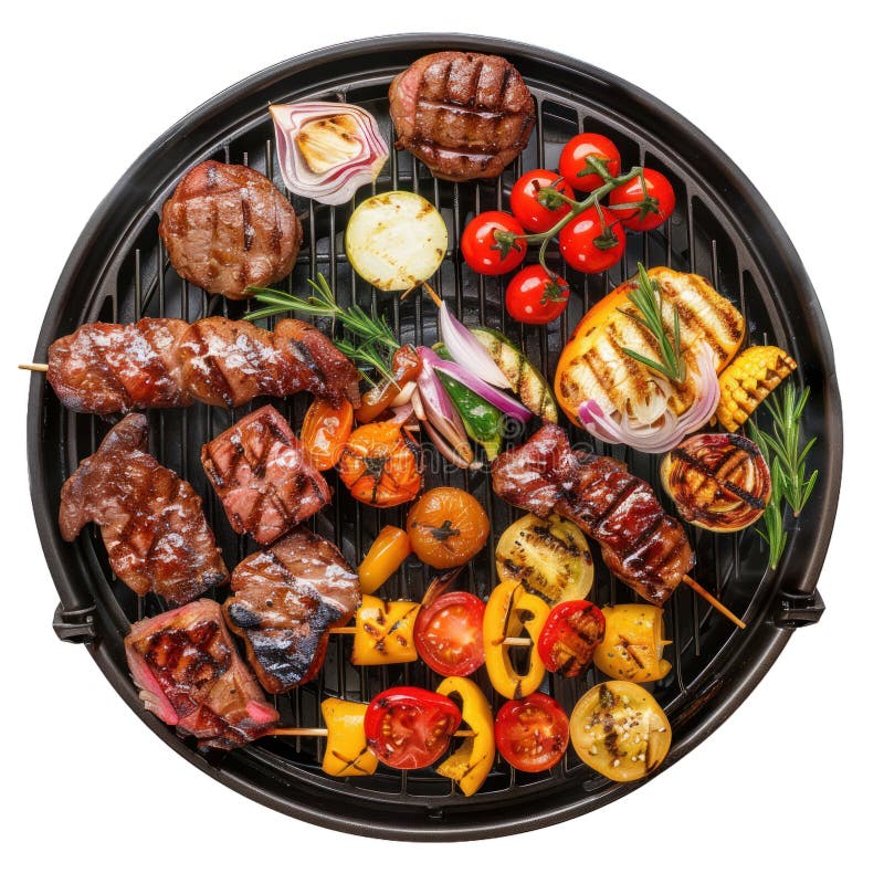 Summer Barbecue Feast on Grill Stock Image Image of herbs delicious