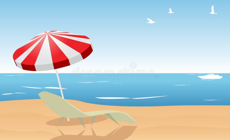 Summer beach vector illustration Summer beach vector illustration