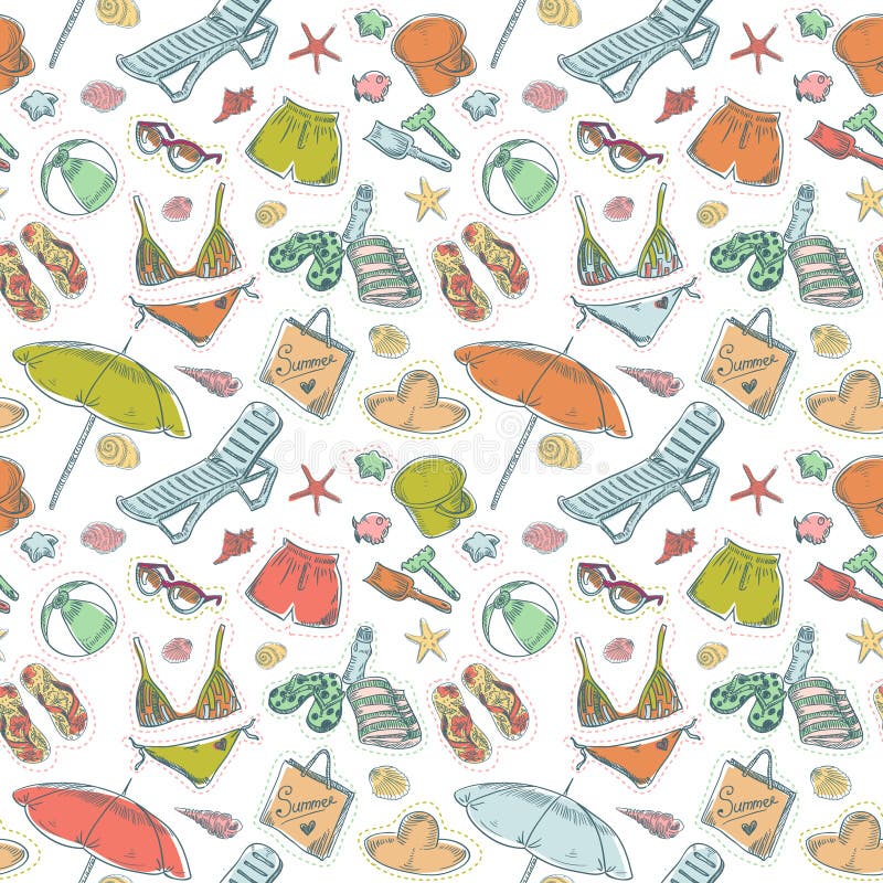 Seamless Tileable Nautical Themed Vector Background or Wallpaper Stock ...