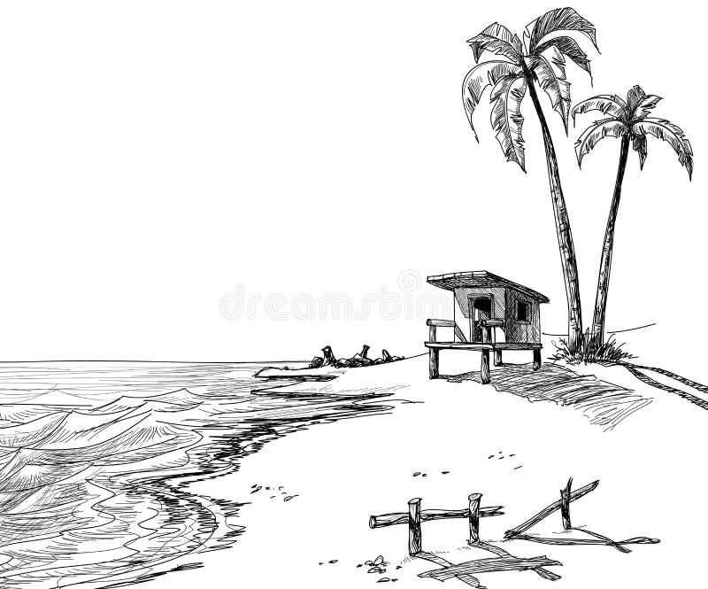 How to Draw a Cartoon Summer Beach Scene from the Word Hot - Easy Drawing  Tutorial for Kids - How to Draw Step by Step Drawing Tutorials