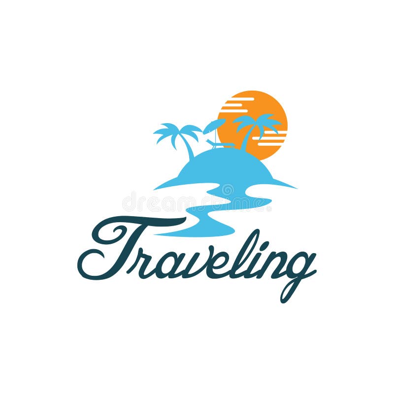 Summer Beach Travel Logo Vector Design Image Illustration Stock Vector ...