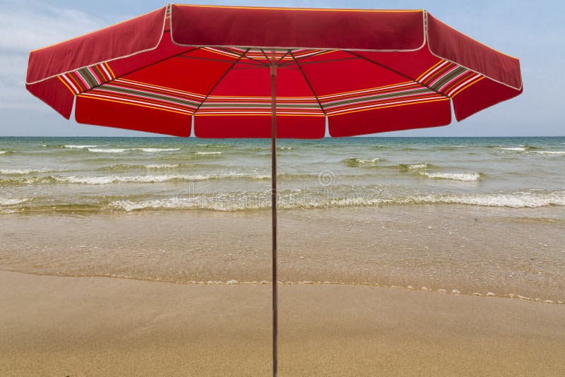 Summer beach umbrella stock photo. Image of symbol, travel 119861778