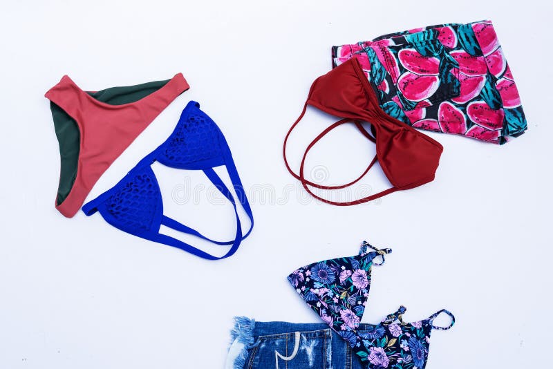 Summer Bikini Swimsuit Clothes and Accessories Concept Stock Image ...