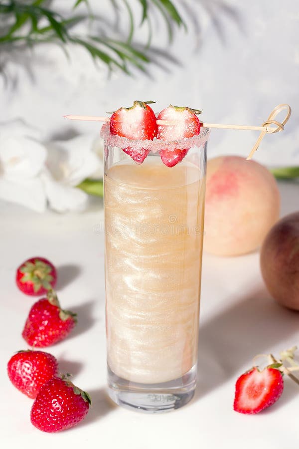 Summer bright drink with shimmer