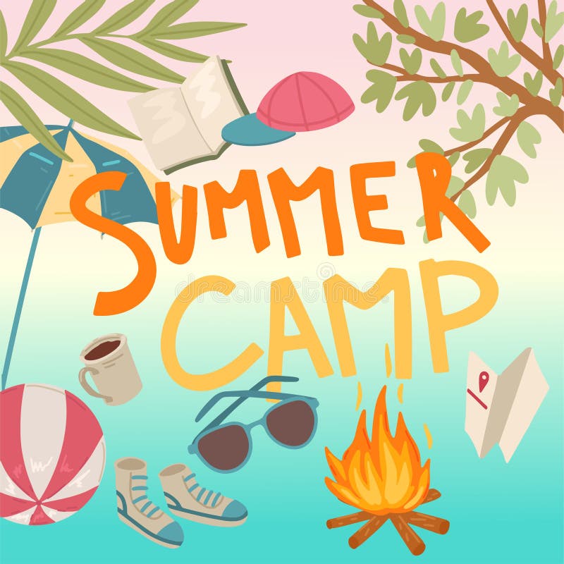 Camp Travel вектор. Camp Card for Kids. To Camp Card for Kids. Leave the camp