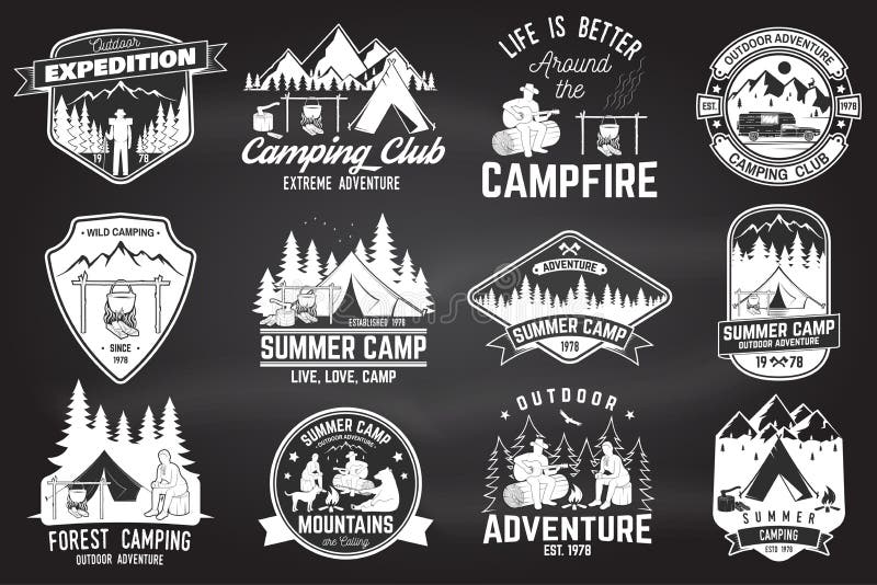 Download Summer Camp. Vector Illustration. Concept For Shirt Or ...