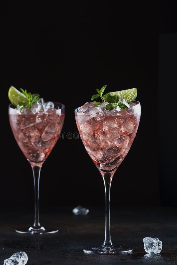 Summer Cocktail with Rose Wine Stock Image Image of bubbles, christmas 175408475