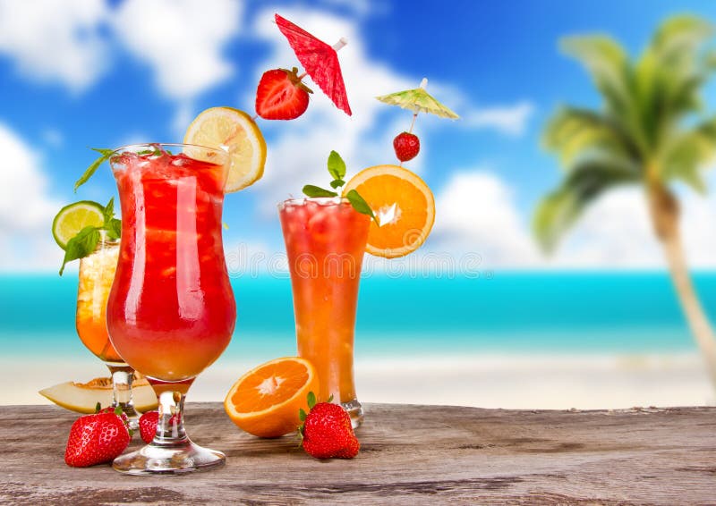 Summer cocktails royalty free stock photo