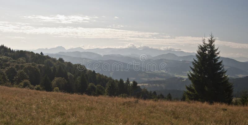 Summer day in Javorniky mountains