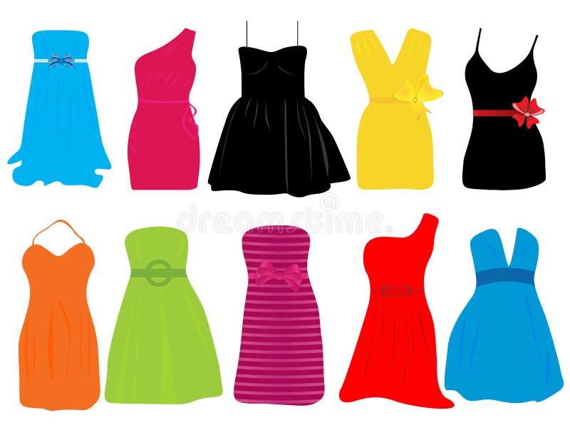 Summer dresses for women stock vector. Illustration of female - 25446252