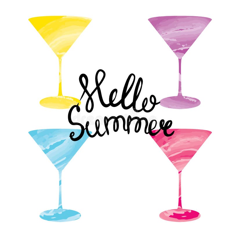 Download Summer Drink And Sunglasses. Vector . Vacation. Summer ...