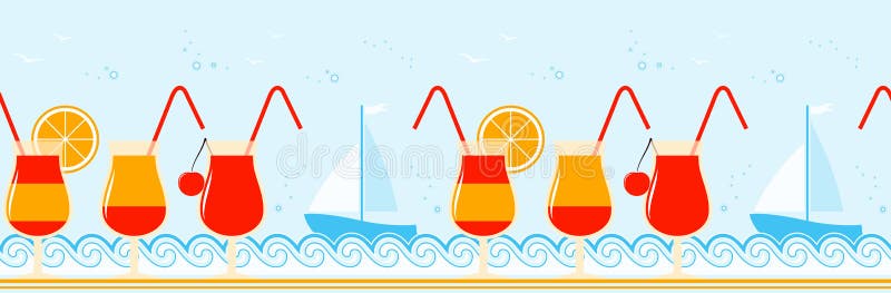 Summer drinks border stock vector. Image of natural, outdoor - 29563541