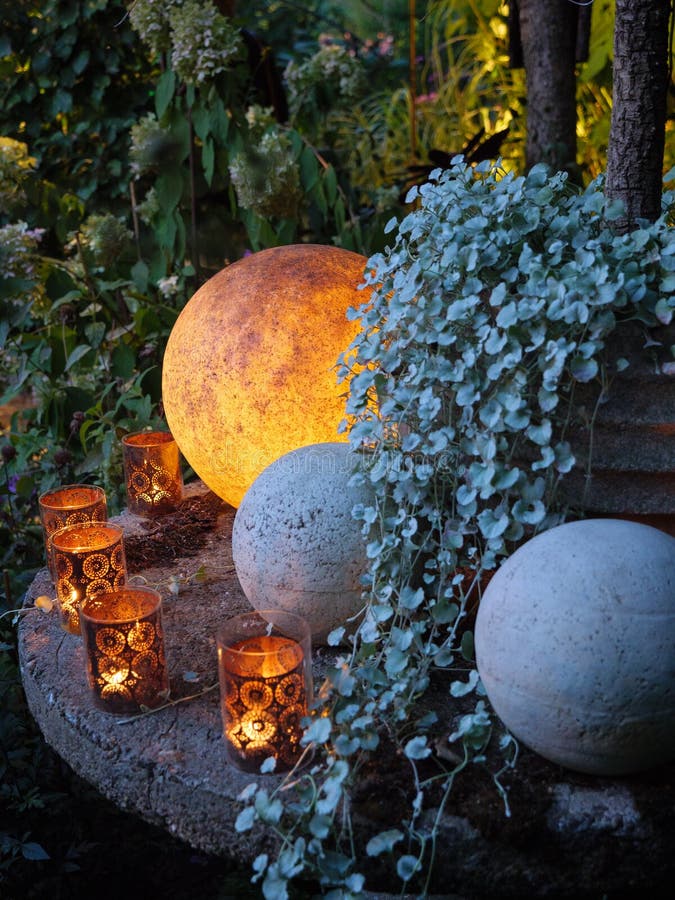 Summer Evening In A German Garden Stock Image Image of table, germany 126029705