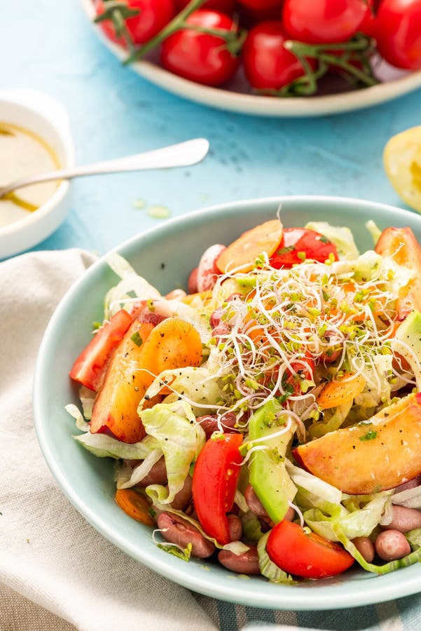 Summer Fresh Fruit and Vegetable Bowl. Healthy and Clean Eating Stock Image Image of eating