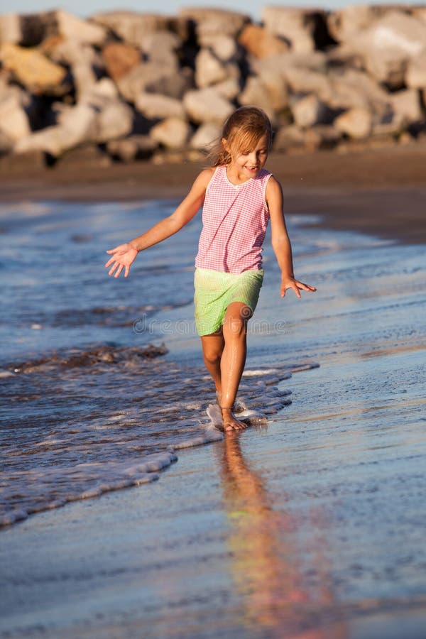 Summer girl stock image. Image of children, kids, beach - 24263937