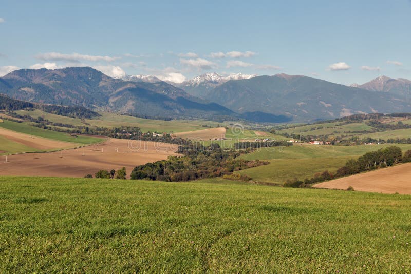 Summer hills landscape in Slovakia.