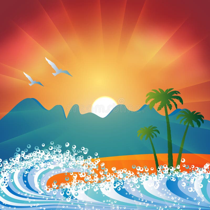 Summer holiday beach background