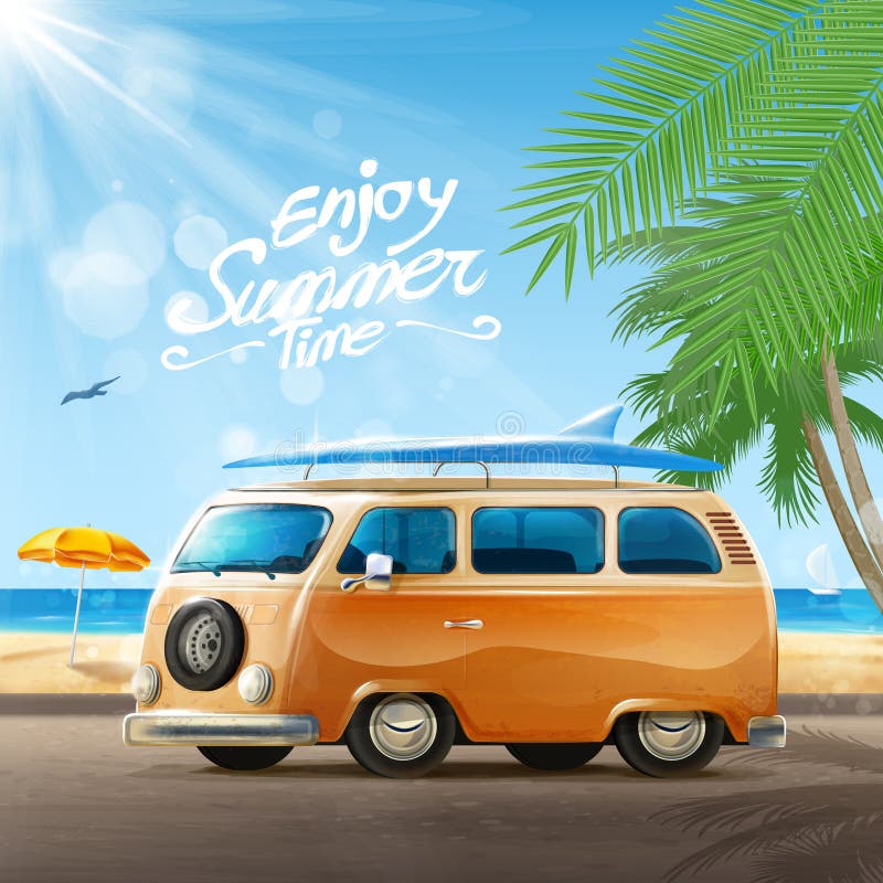 Banner for happy summer holidays