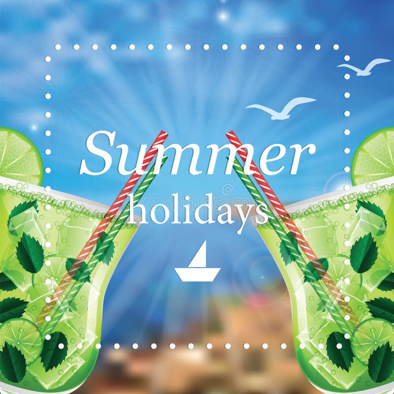 Summer holidays illustration stock illustration Summer holidays illustration stock illustration