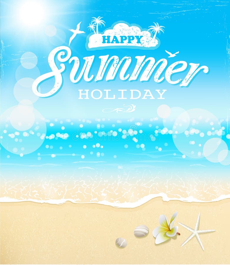 Summer holidays vintage background stock illustration Summer holidays vintage background stock illustration