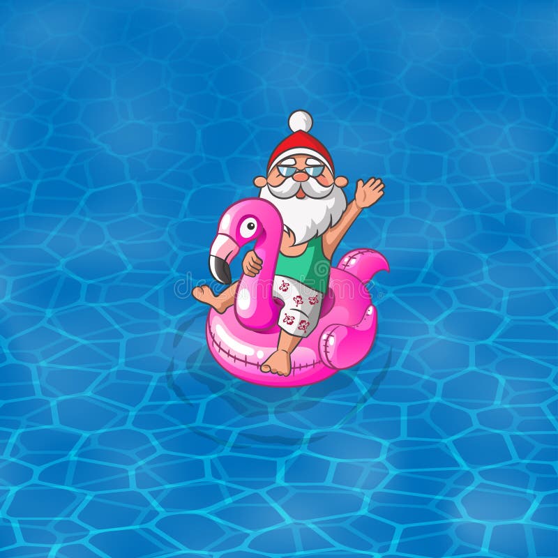Pool Float Santa Stock Illustrations â 33 Pool Float Santa Stock 