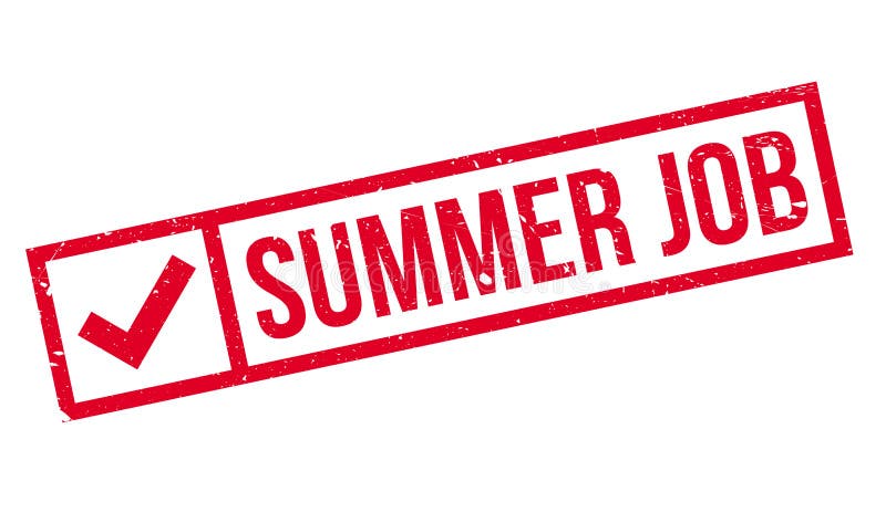 Summer Job rubber stamp