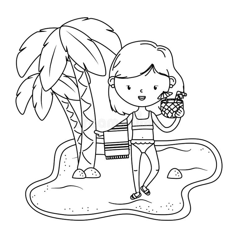 Beach Black Cartoon White Stock Illustrations – 13,213 Beach Black