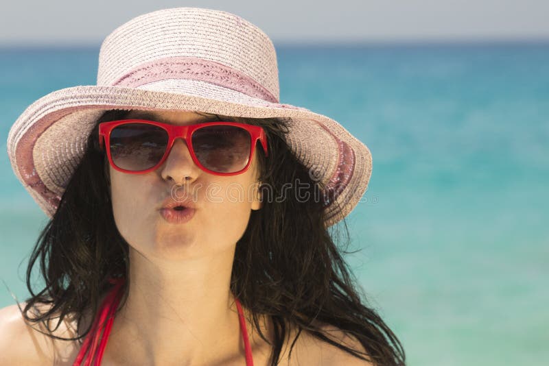 Summer kiss stock image. Image of attractive, pretty - 74560815