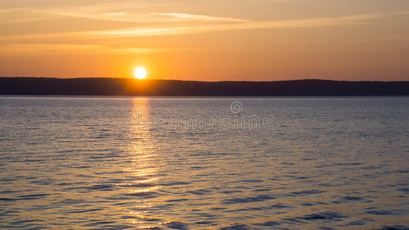 Summer lake sunrise