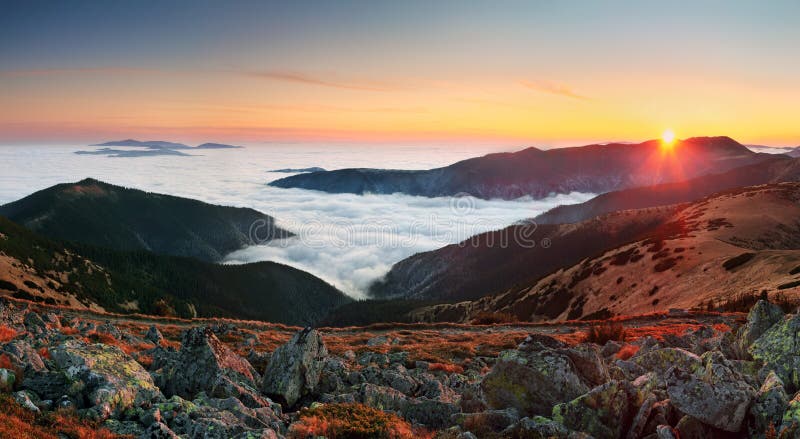 Summer landscape in the Small Tatra mountains