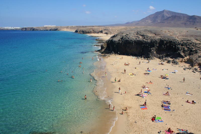 Summer in Lanzarote beach royalty free stock images Summer in Lanzarote beach royalty free stock images
